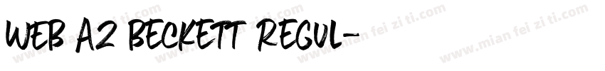 WEB A2 Beckett Regul字体转换